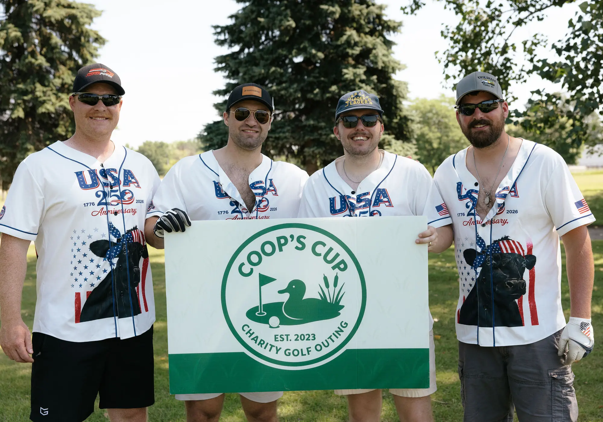 A patriotic foursome at Coop's Cup