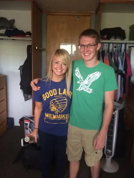 Dakota smiling with his sister Cassie
